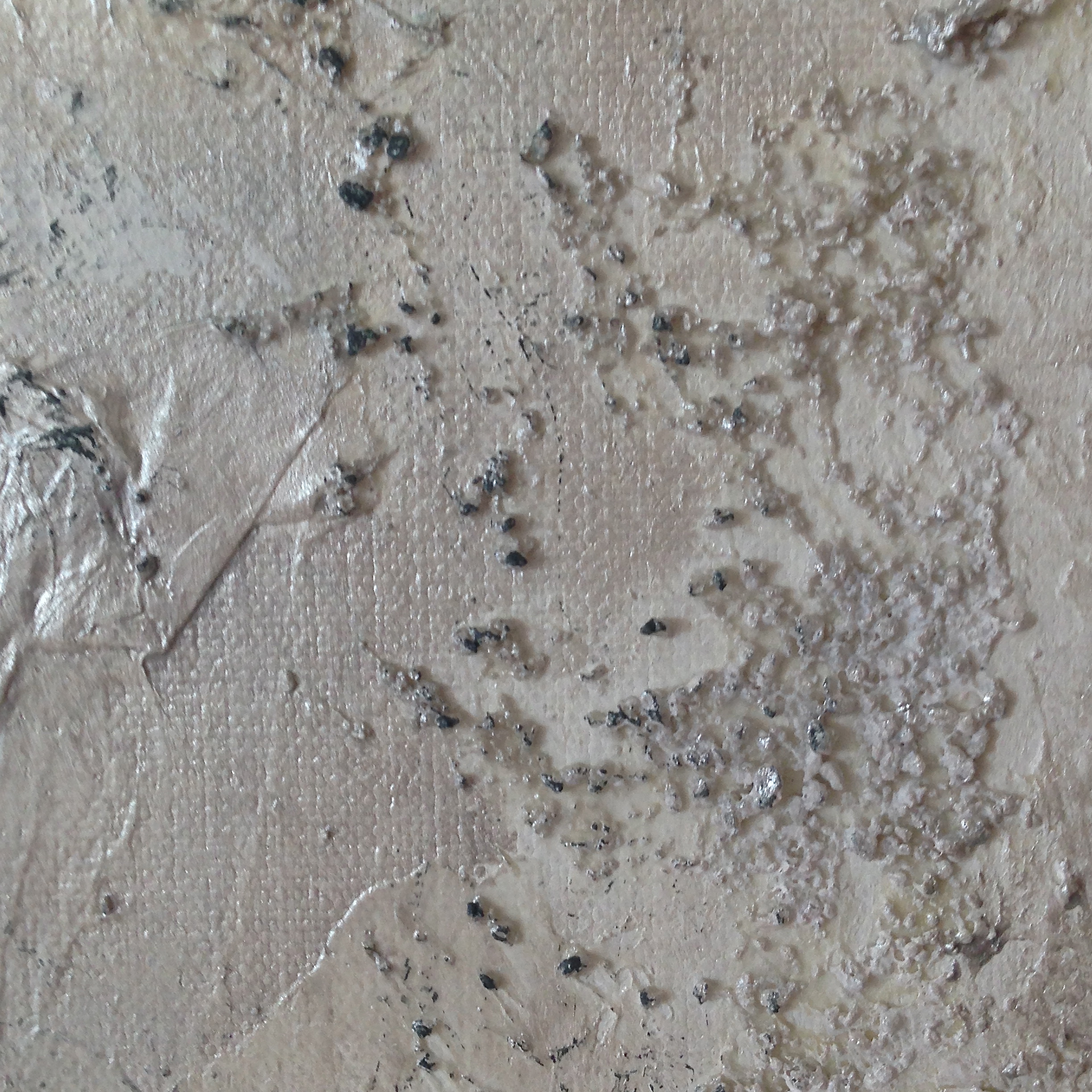 Earth XIII, 100x100, mixed media on canvas (paper, sand, acrylic) - detail 4